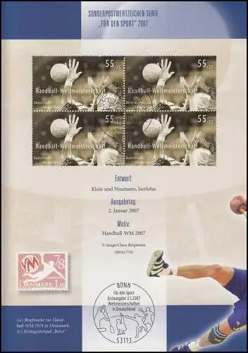 2578 Handball-WM 2007 -  EB 1/2007