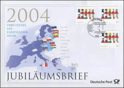 2400 Élargissement de l'Union européenne 2004 - Lettre d'anniversaire