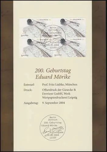 2419 Schriftsteller Eduard Mörike -  EB 5/2004