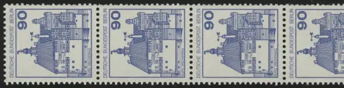 588 BuS alte Fluo 90 Pf, 5er-Streifen + Nr., postfrisch **