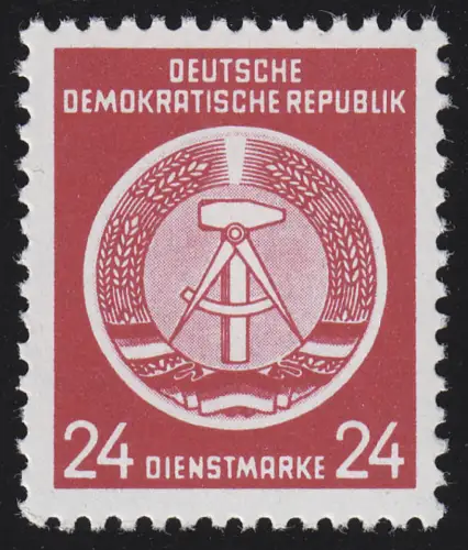 9x XI Dienst-A Zirkel 24 Pf. Wz.2X I, ** postfrisch