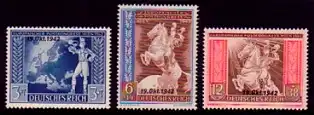 823-825 Europäischer Postkongress MIT Aufdruck 19. Okt. 1942, Satz postfrisch **