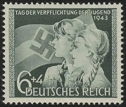843 Tag der Verpflichtung der Jugend 1943 - Marke **