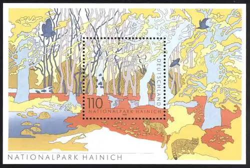 Bloc 52I Parc national Hainich avec PLF I gris tache à côté de S d'ALLEMAGNE **