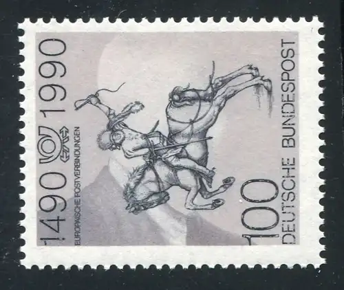 1445/1466F Farbprobe 500 J. Post (Stichtiefdruck) auf Leuschner (Offsetdruck) **