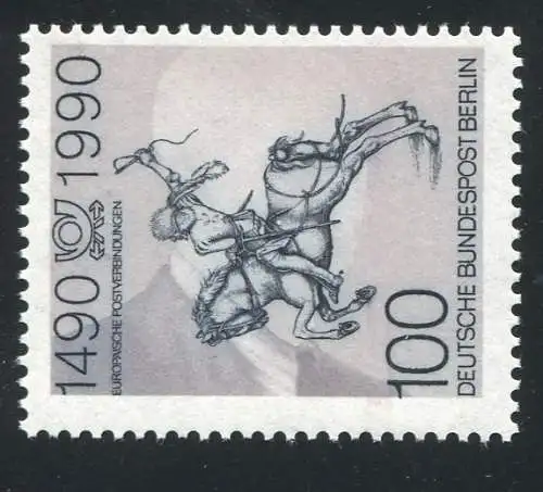 860/1466F Druckprobe 500 Jahre Post Berlin (MICHEL 860) auf Leuschner (Bund), **