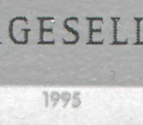 1792I Friedrich Schiller mit PLF I verdickte Jahreszahl 1995, Feld 1 **