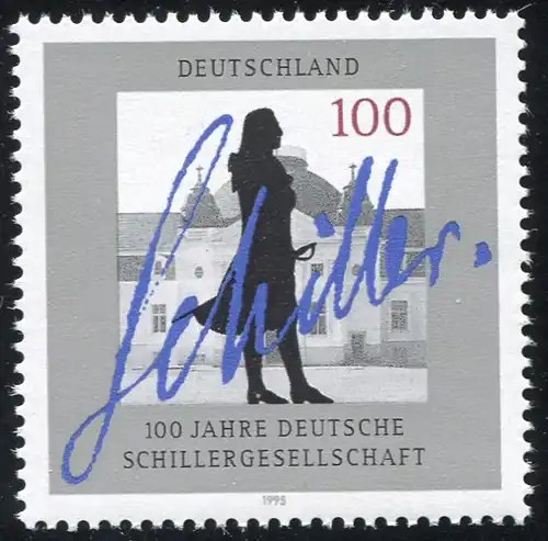 1792I Friedrich Schiller avec PLF I: année épaissie 1995, case 1 **