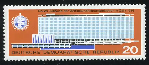 1178I WHO Genf 1966 mit PLF I h statt n in Genf, Feld 18 **