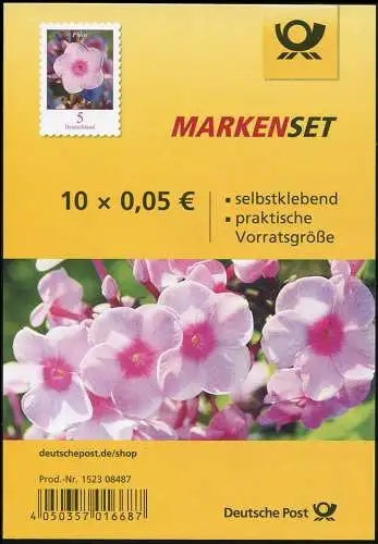 FB 87 Blume Phlox, Folienblatt mit MDF Fleck in Bildecke rechts oben, Feld 7, **