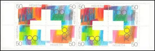 Schweiz Markenheftchen 0-89, Eidgenossenschaft 1991, **