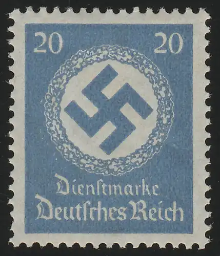 140 Behördendienst 20 Pf., Wz.4, ** - glatte Gummierung, dünnes Papier