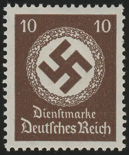 137 Behördendienst 10 Pf., Wz.4,  ** - starke Gummiriffelung