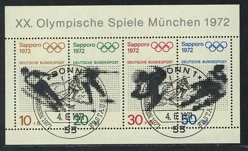 Block 6 Olympische Spiele München und Sapporo, ESSt Bonn 4.6.1971