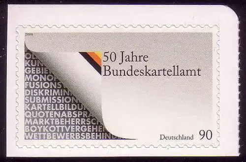 2655 Bundeskartellamt SELBSTKLEBEND aus MH 72, postfrisch **