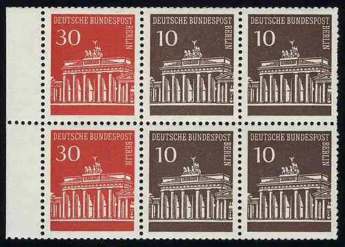 HBl. 14 aus MH 6 Brandenburger Tor, postfrisch **