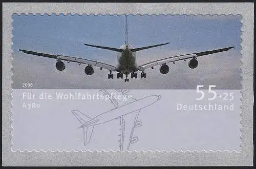 2676 Wofa Airbus A380 SELBSTKLEBEND aus Rolle, postfrisch **