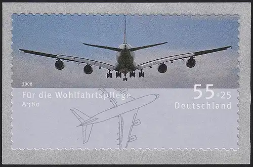 2676 Wofa Airbus A380 SELBSTKLEBEND aus Rolle, **