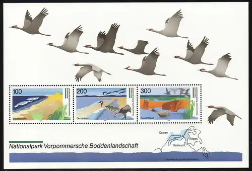 Block 36 Nationalpark Boddenlandschaft 1996, postfrisch **