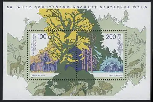 Block 38 Protection Gemeinschaft Deutscher Wald SDW 1997, post-freisch **