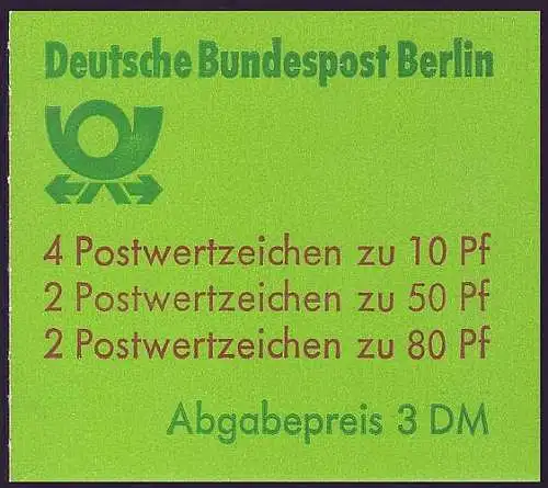 Berlin MH-Set 13 BuS 1982 avec a, b et c: 3 variantes de couvercle, set **