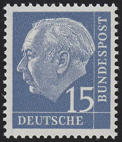 184y Heuss 15 Pf papier fluorescent (lumogène) **