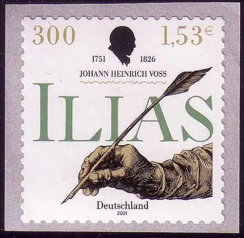 2251 Johann Heinrich Voß SELBSTKLEBEND, ** postfrisch