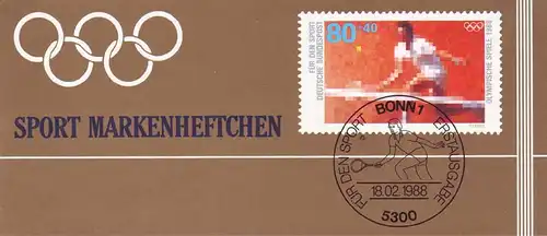 Sport 1988 Tennis 80 Pf, 6x1354, postfrisch