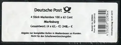 3127 Marksburg autocollant - Banderole pour 4 boîtes de marque - Type I: 115x40 mm