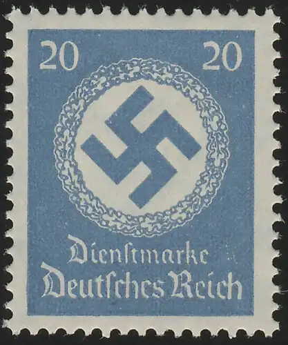 140 Behördendienst 20 Pf., Wz.4, ** - stark geriffelte Gummierung