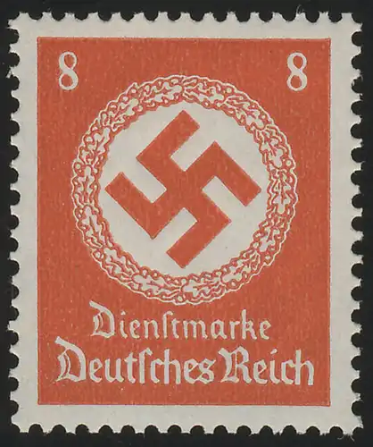 136 Service administratif 8 pf., Wz.4, ** - faible/pas de frottement du caoutchouc