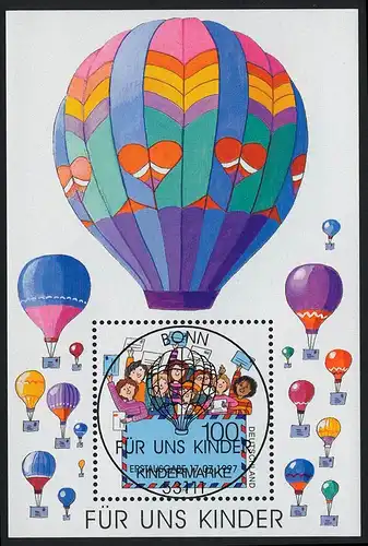 Bloc 40 Pour nous enfants - Lettre postale aérienne 1997 avec ESSt Bonn