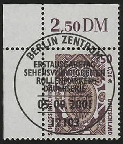 2210 SWK 50 Pf/0,26 Euro Ecke ol ESST Berlin