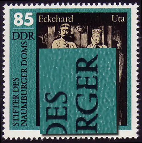 2811 Naumburger Dom 85 Pf mit PLF Kerbe im E von NAUMBURGER, Feld 22, **