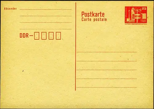 P 87I Constructions Klein 25 Pf Alexanderplatz, oange 1986, sans DV, frais de port