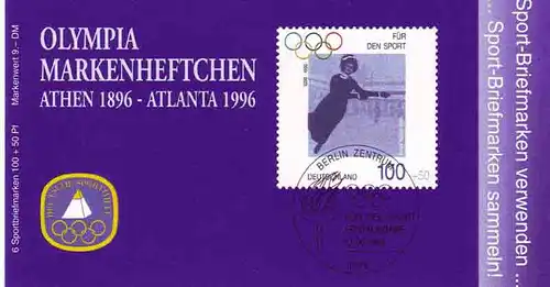 Sport 1996 Olympia siege Annie Hübler-Horn 100 Pf 6x1863 post-fraîchissement