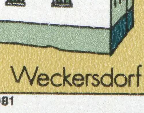 2625I Weckersdorf: unten beschädigtes W in Weckersdorf, Feld 38 **