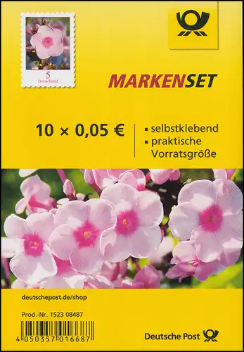 FB 87 Blume Phlox, Folienblatt mit 10x 3459, postfrisch **