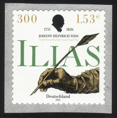 2251 Voss selbstklebend aus Rolle, GERADE Nummer, postfrisch **