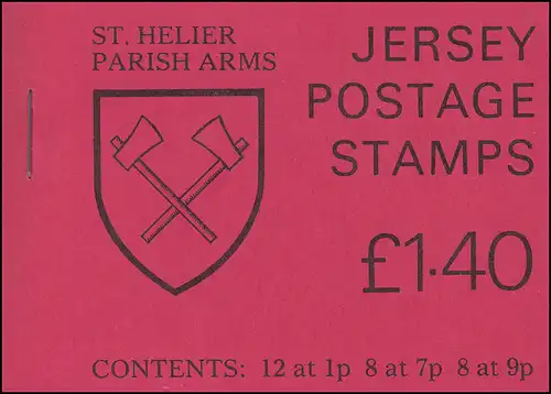 Jersey Carnets de marque 0-21, St. Helier Parish Arms, **