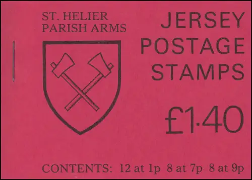Jersey Carnets de marque 0-21, St. Helier Parish Arms, **