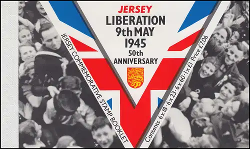 Jersey Markenheftchen 8, Befreiung: Liberation 9. May 1945, **