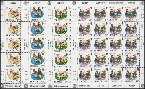 Jersey 576-479 Europa Kinderspiele und Kinderspielzeug, Kleinbogen-Satz **
