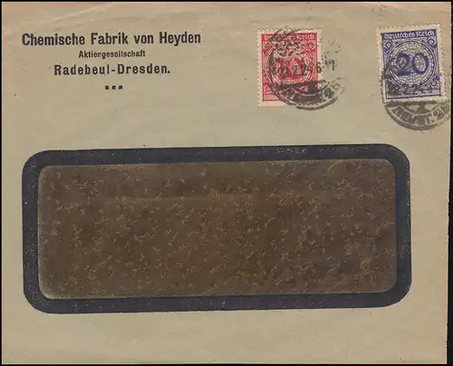 Trou de l'entreprise PK sur 340 et 341 en face de la lettre DRESDEN-NOUSTADT 22.2.24