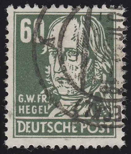 338za XI Georg Hegel 60 Pf Wz.2 XI Bedarfsstempel O geprüft