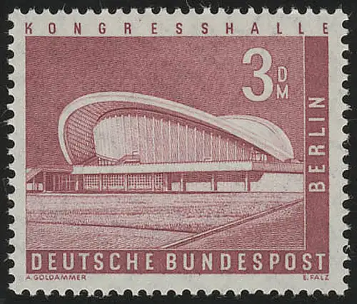 154w glatt Stadtbilder Kongresshalle 3 DM, postfrisch **