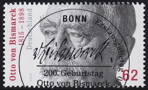 3145 Otto von Bismarck aus Rolle, GERADE Nummer, ESSt Bonn