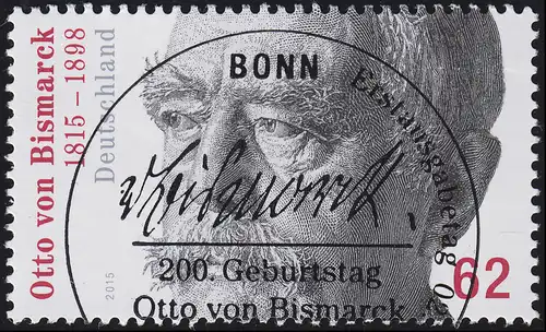 3145 Otto de Bismarck, numéro UNGERADE, ESSt Bonn