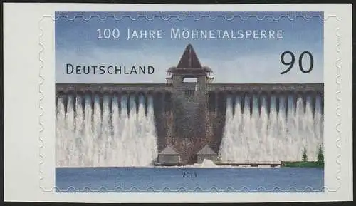 3009 Möhnetalsperre, SELBSTKLEBEND aus Folienblatt 30, ** postfrisch