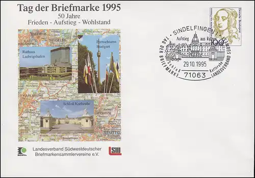 PU 350 Frauen 100 Pf Tag der Briefmarke LV Südwest, SSt Sindelfingen 20.10.1995